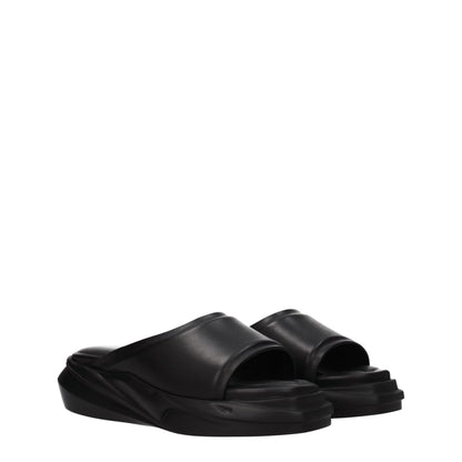Pantuflas de cuero negras Alyx
