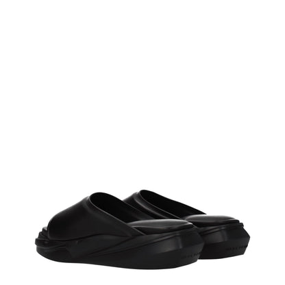 Pantuflas de cuero negras Alyx