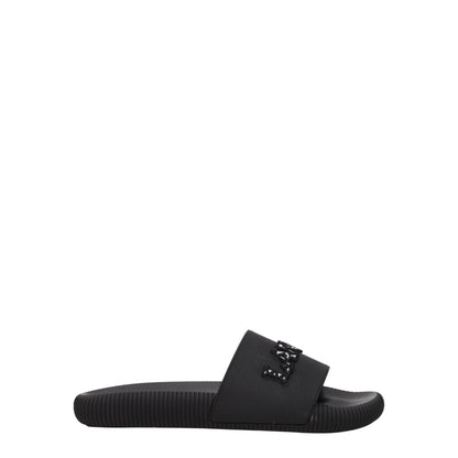 Pantuflas Lanvin de Algodón Negro