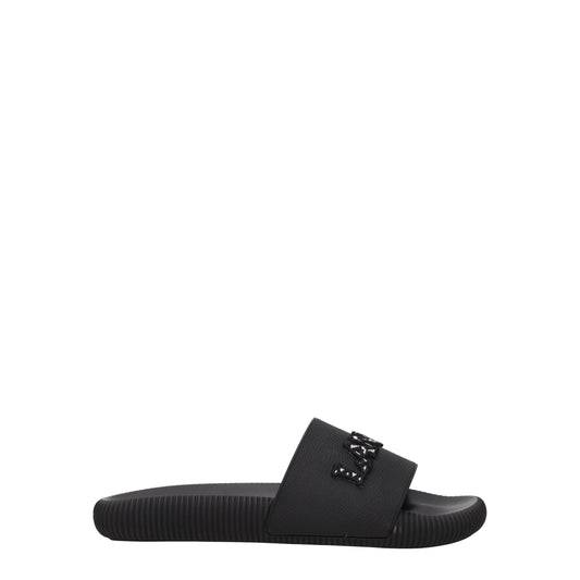 Pantuflas Lanvin de Algodón Negro