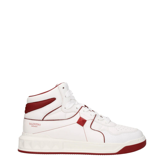 Zapatillas altas de cuero blanco Valentino Garavani