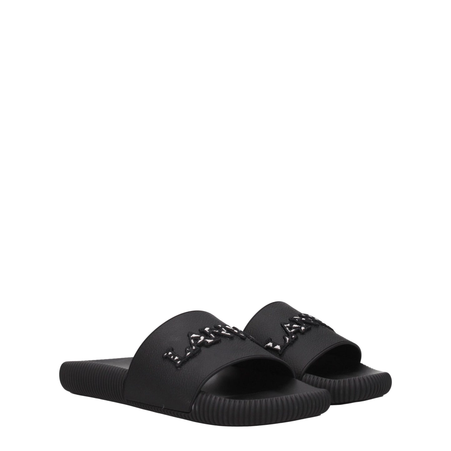 Pantuflas Lanvin de Algodón Negro