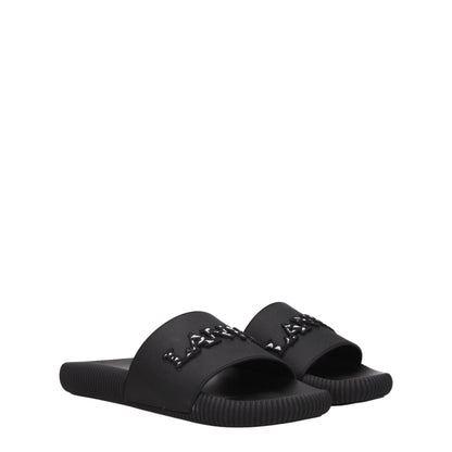 Pantuflas Lanvin de Algodón Negro