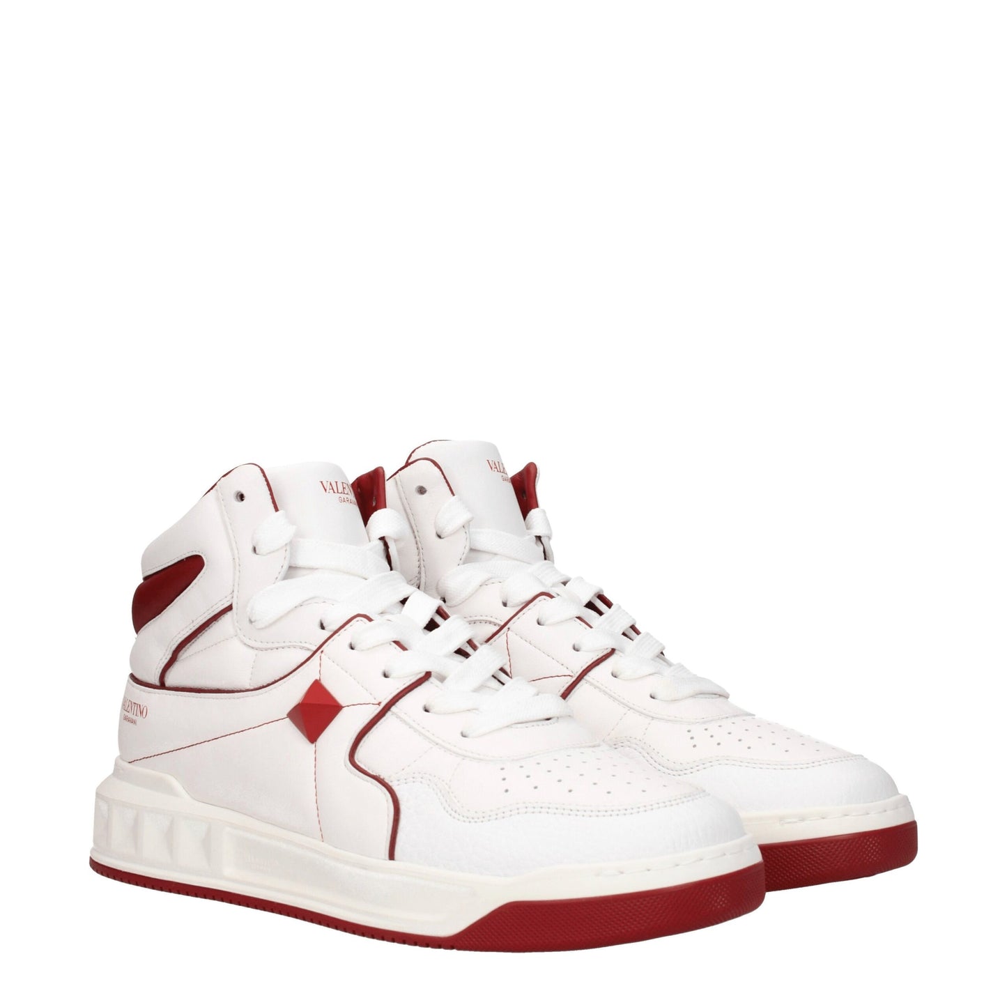 Zapatillas altas de cuero blanco Valentino Garavani