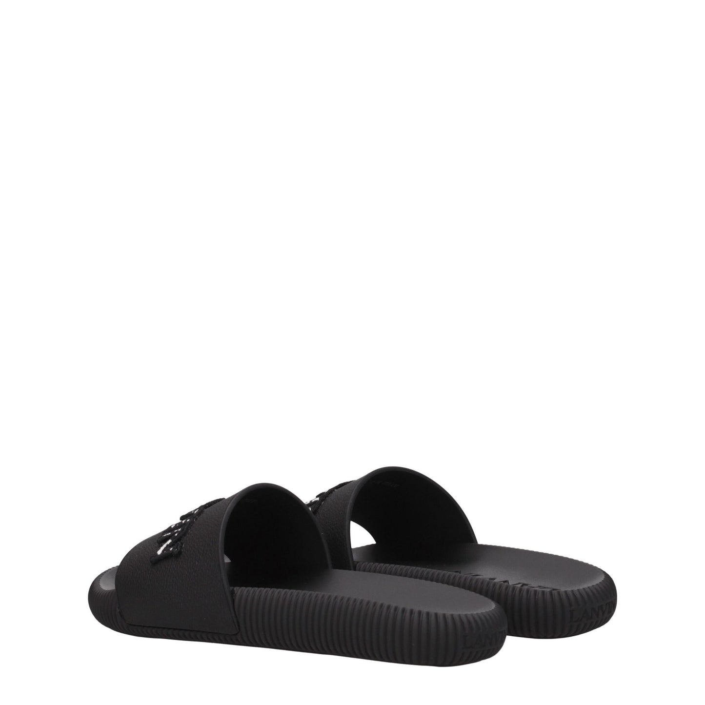 Pantuflas Lanvin de Algodón Negro