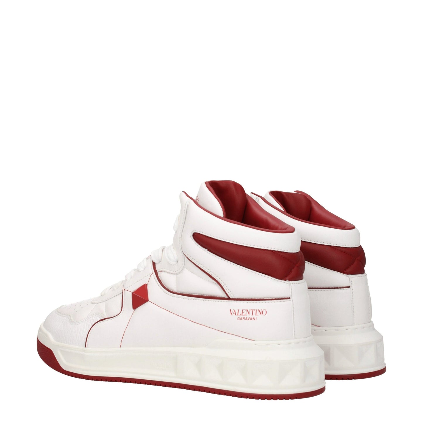 Zapatillas altas de cuero blanco Valentino Garavani