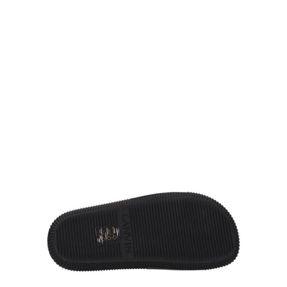 Pantuflas Lanvin de Algodón Negro