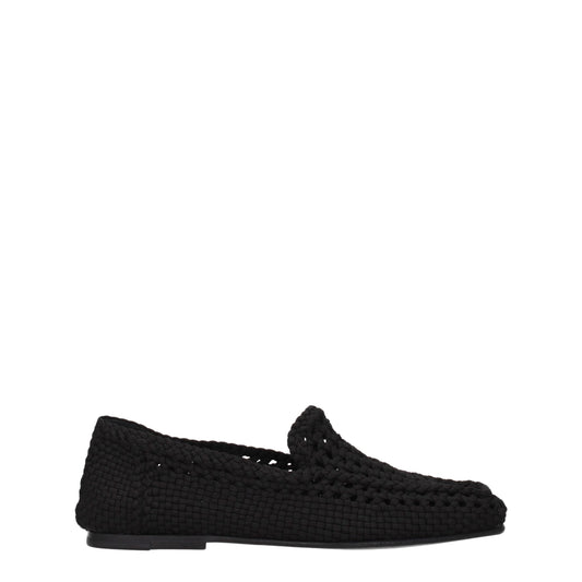 Mocasines sin cordones de tela negra Dolce & Gabbana