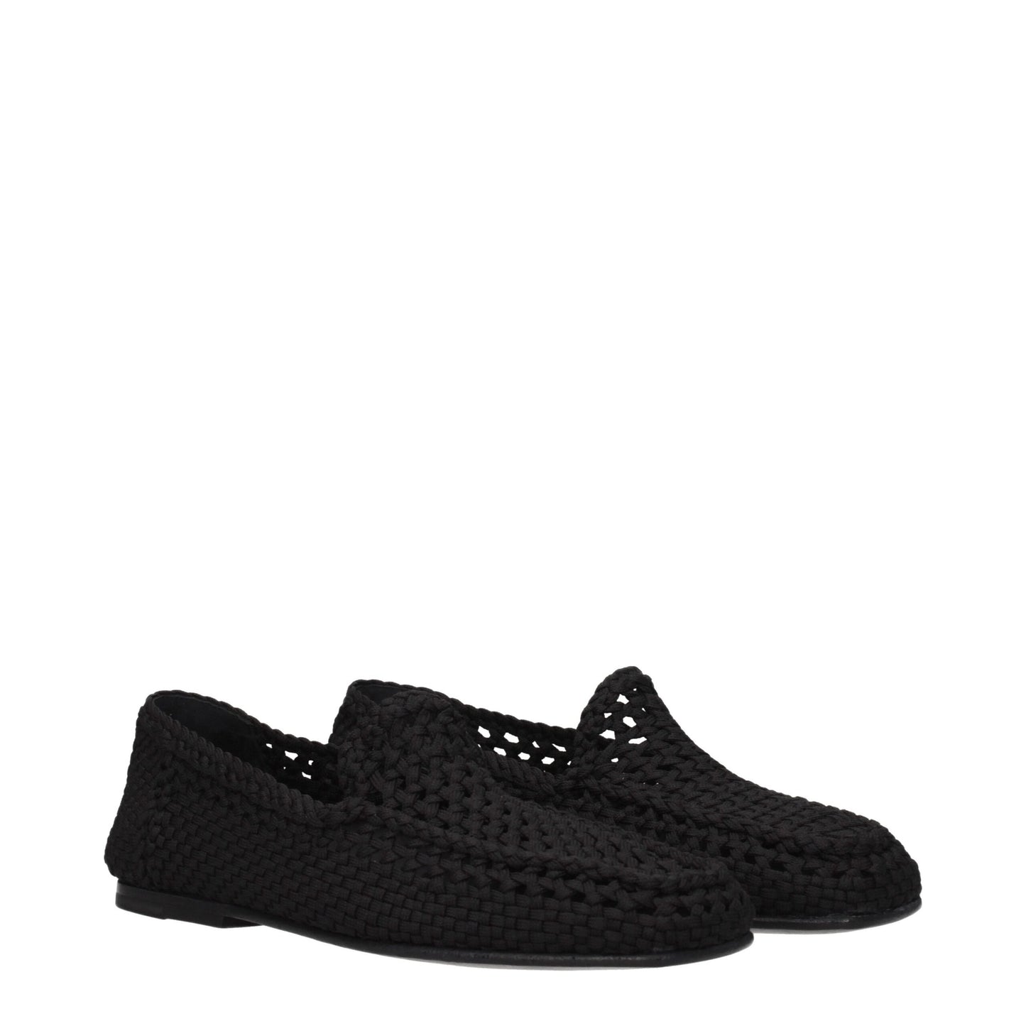 Mocasines sin cordones de tela negra Dolce & Gabbana