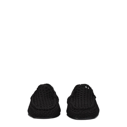 Mocasines sin cordones de tela negra Dolce & Gabbana