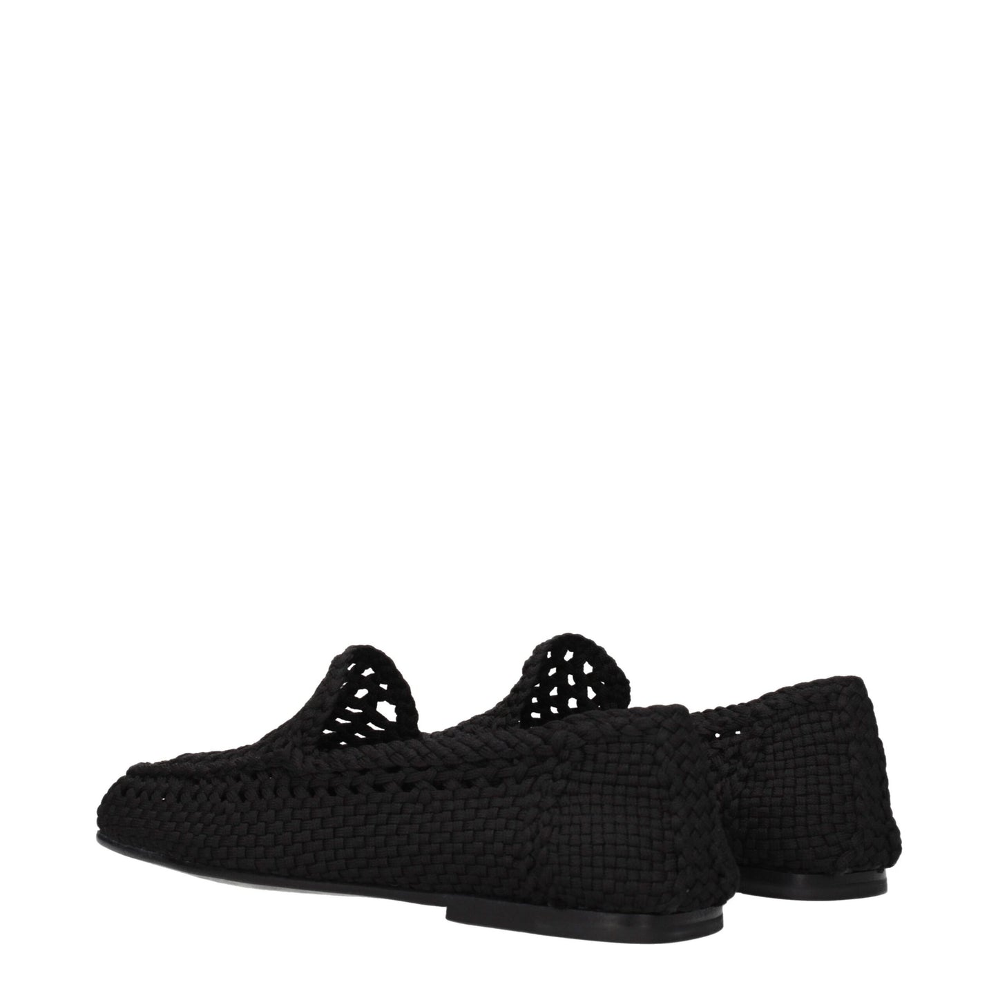 Mocasines sin cordones de tela negra Dolce & Gabbana