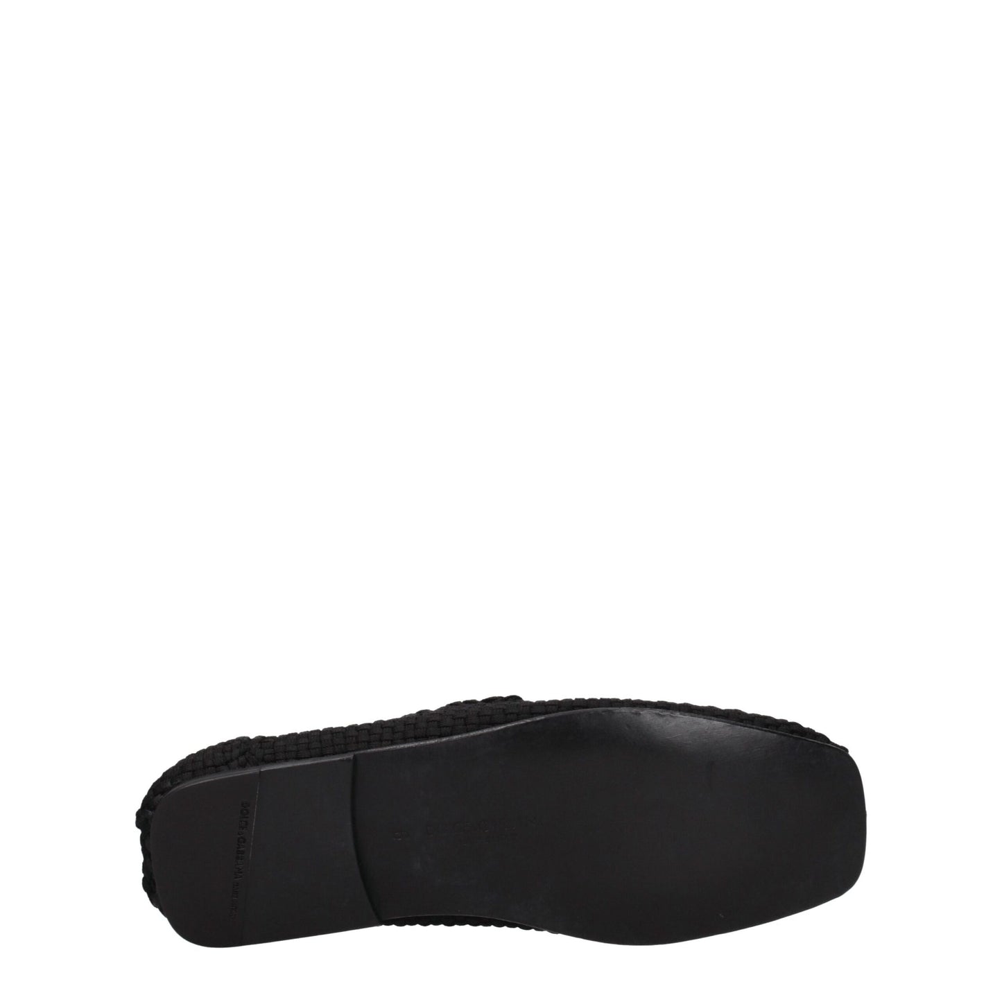 Mocasines sin cordones de tela negra Dolce & Gabbana