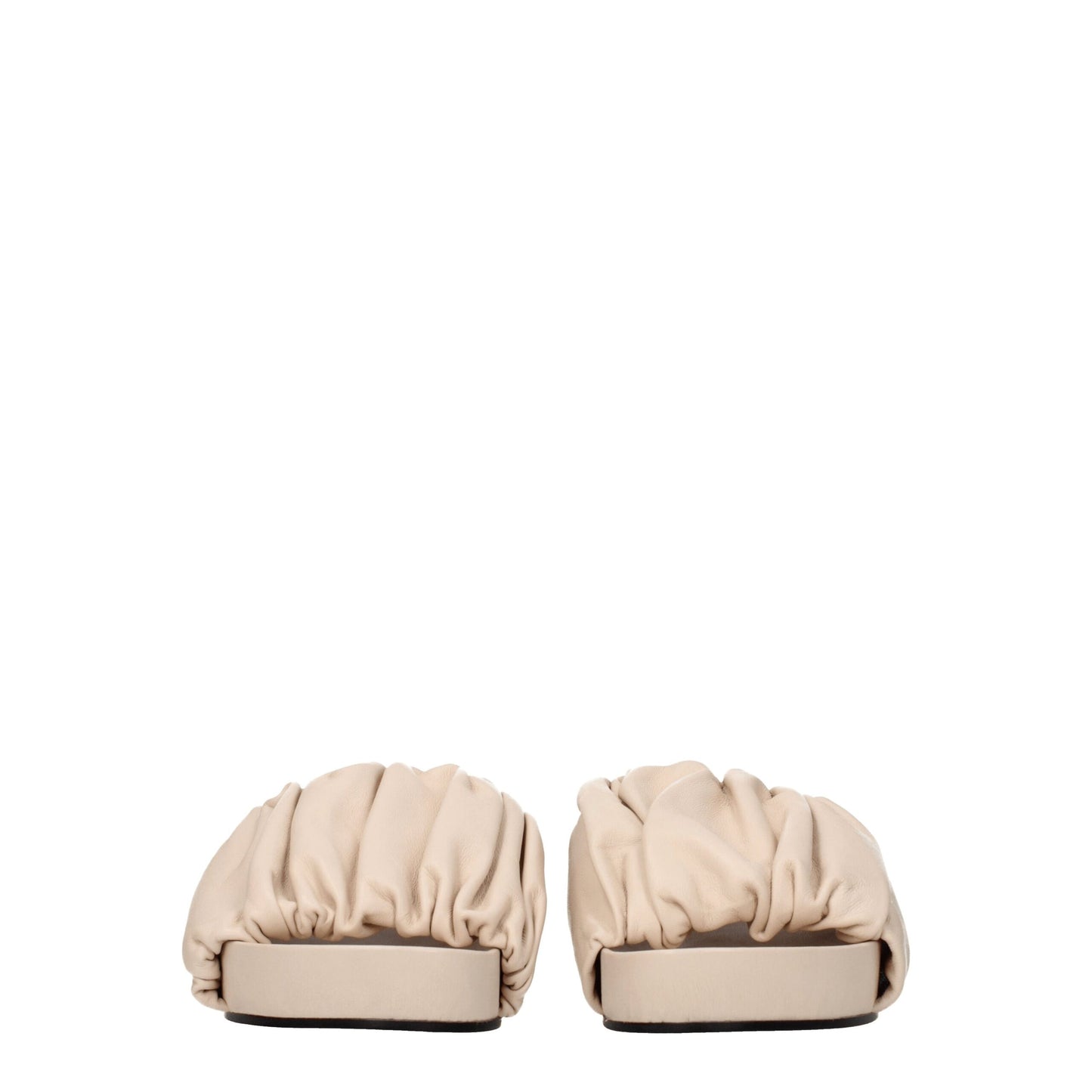 Pantuflas Jil Sander de cuero rosa