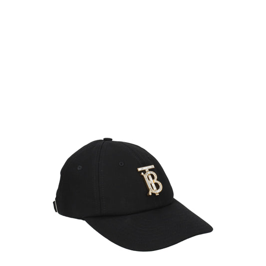 Gorra de algodón negra de Burberry (gorra de béisbol)