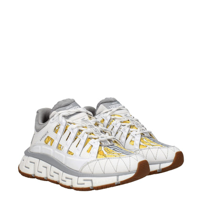 Zapatillas deportivas de tela blanca Versace