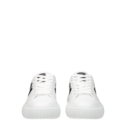Zapatillas bajas de cuero blanco Versace