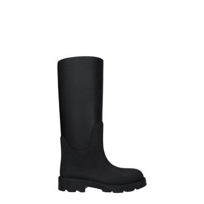 Botas de agua Burberry negras de algodón