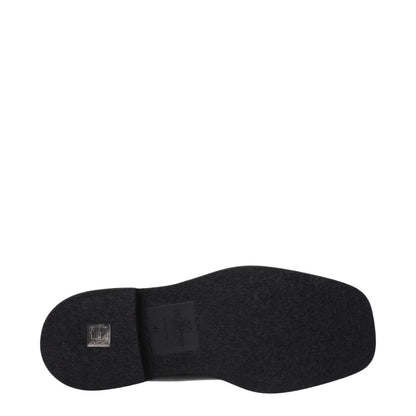 Botas De Tobillo De Cuero Negro Valentino Garavani