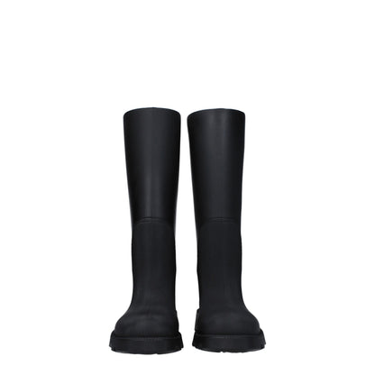 Botas de agua Burberry negras de algodón