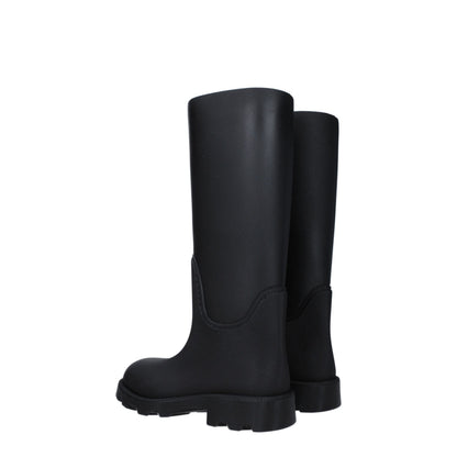 Botas de agua Burberry negras de algodón