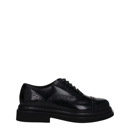 Dolce & Gabbana Black Leather Oxford And Derby Shoes