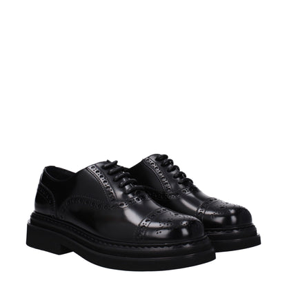 Dolce & Gabbana Black Leather Oxford And Derby Shoes