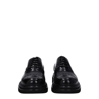 Dolce & Gabbana Black Leather Oxford And Derby Shoes