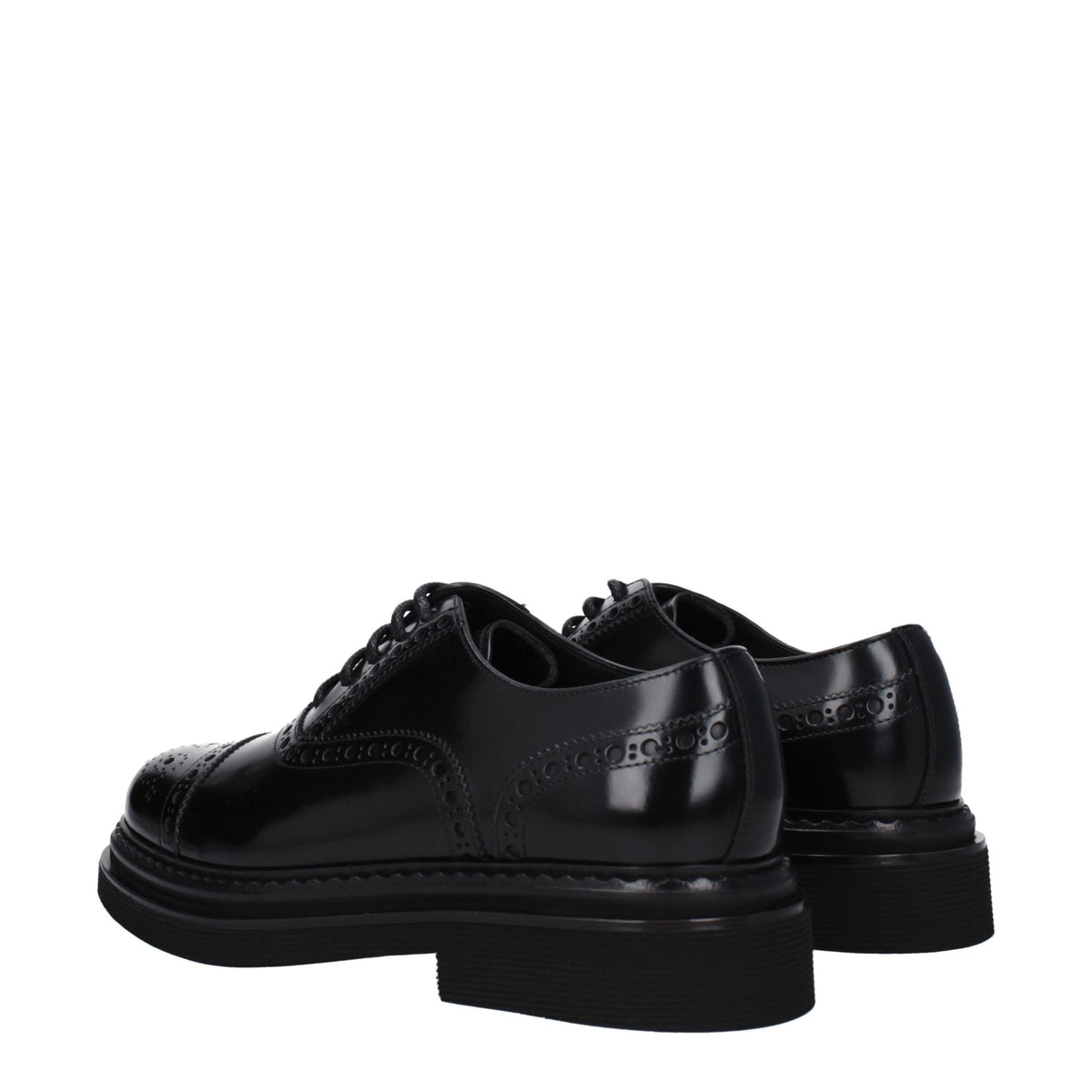 Dolce & Gabbana Black Leather Oxford And Derby Shoes