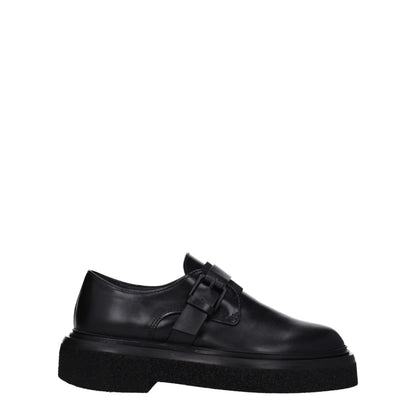 Max Mara Zapatos Oxford y Derbies de Cuero Negro