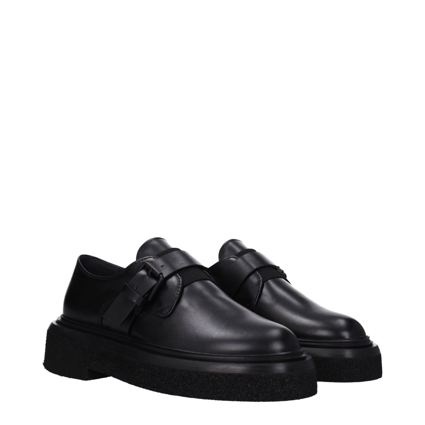 Max Mara Zapatos Oxford y Derbies de Cuero Negro