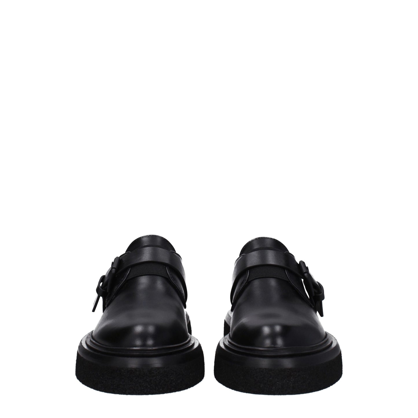 Max Mara Zapatos Oxford y Derbies de Cuero Negro