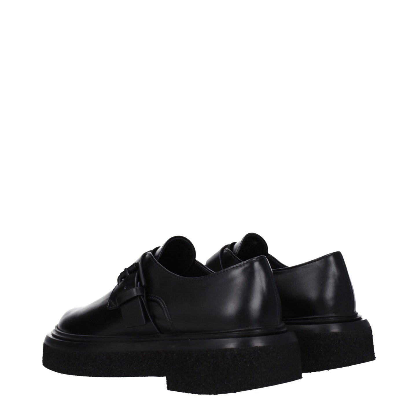 Max Mara Zapatos Oxford y Derbies de Cuero Negro