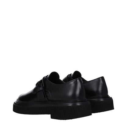 Max Mara Zapatos Oxford y Derbies de Cuero Negro