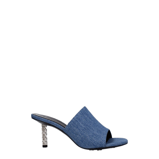 Sandalias Givenchy de plataforma de tela azul