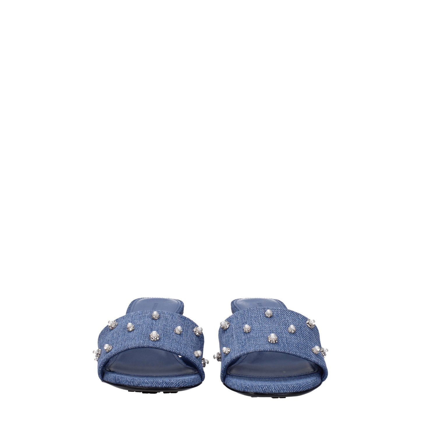 Sandalias planas de tela azul de Givenchy