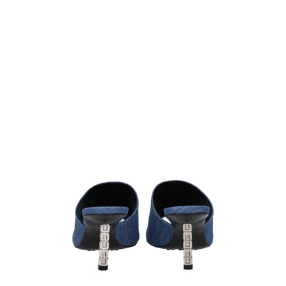Sandalias Givenchy de plataforma de tela azul