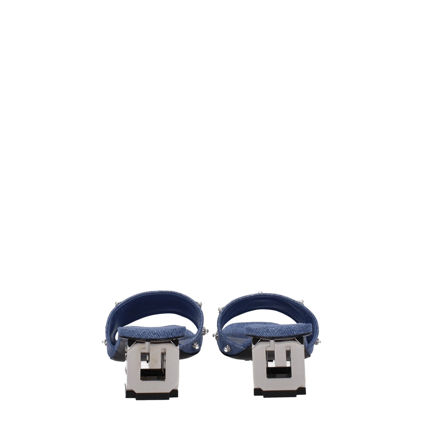 Sandalias planas de tela azul de Givenchy