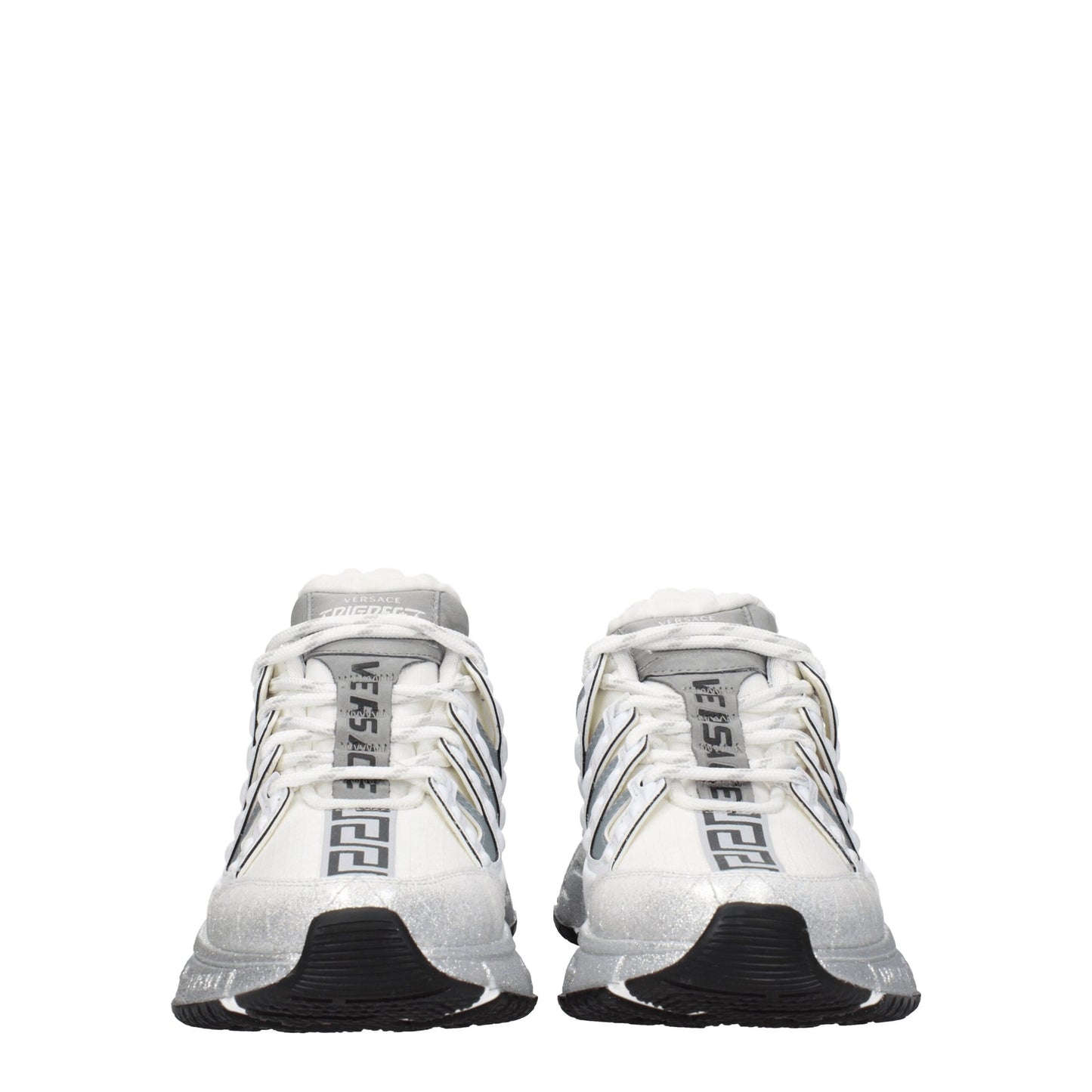 Zapatillas deportivas de tela blanca Versace