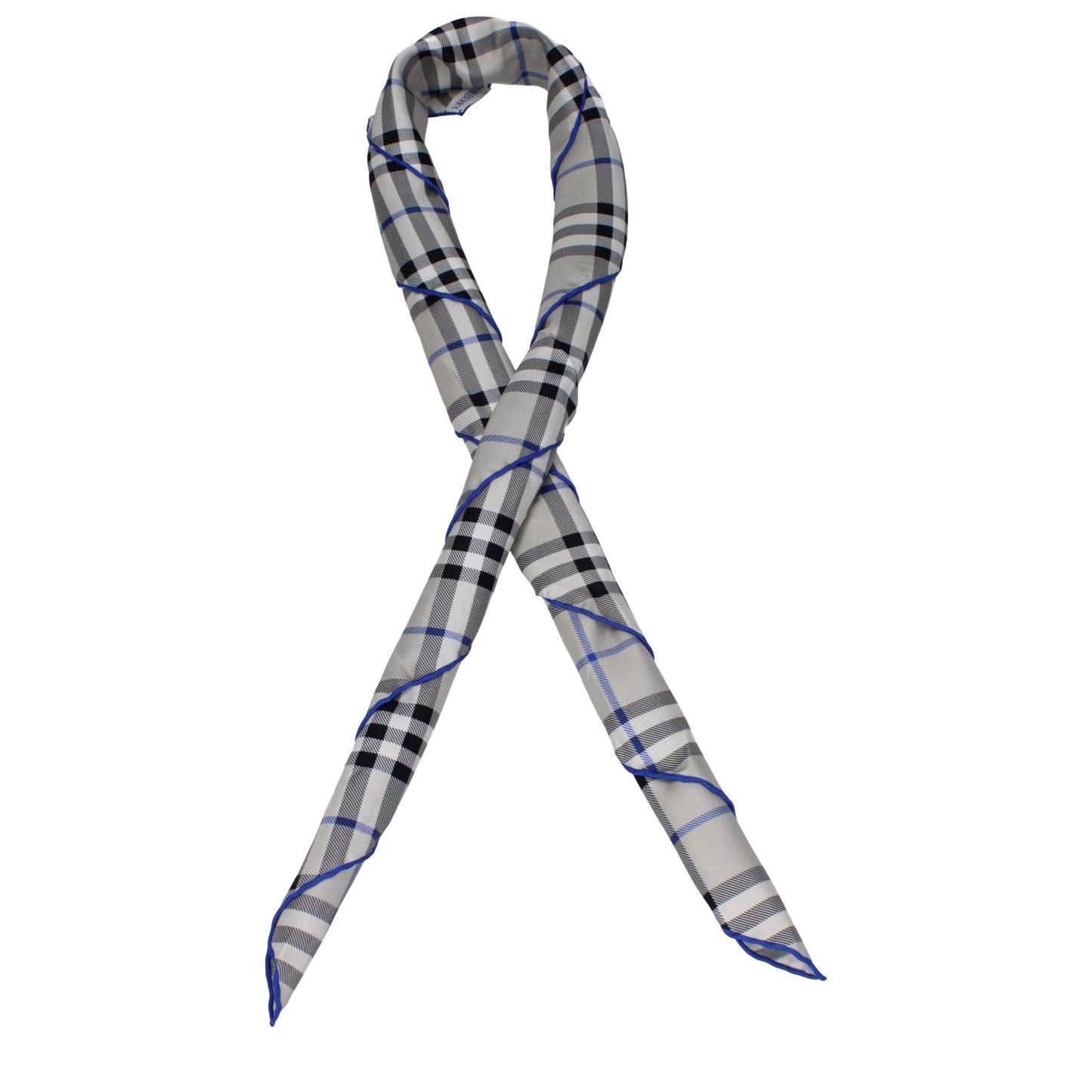 Fular de seda gris Burberry