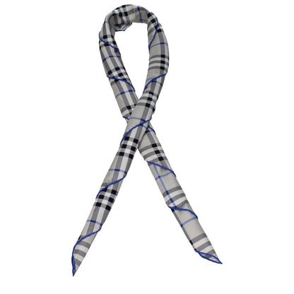 Fular de seda gris Burberry