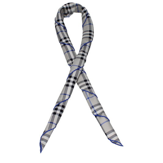 Fular de seda gris Burberry