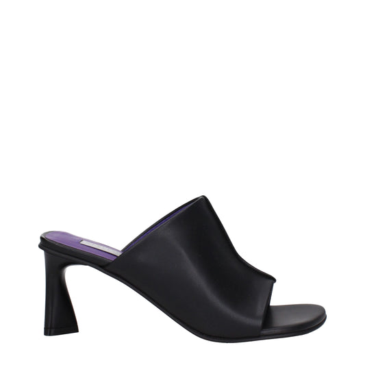 Sandalias Stella McCartney de tacón de aguja de cuero negro