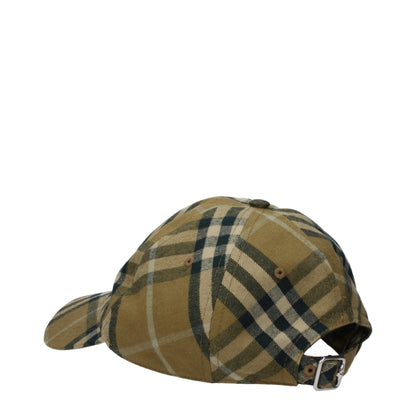 Gorra verde de algodón Burberry (gorra de béisbol)