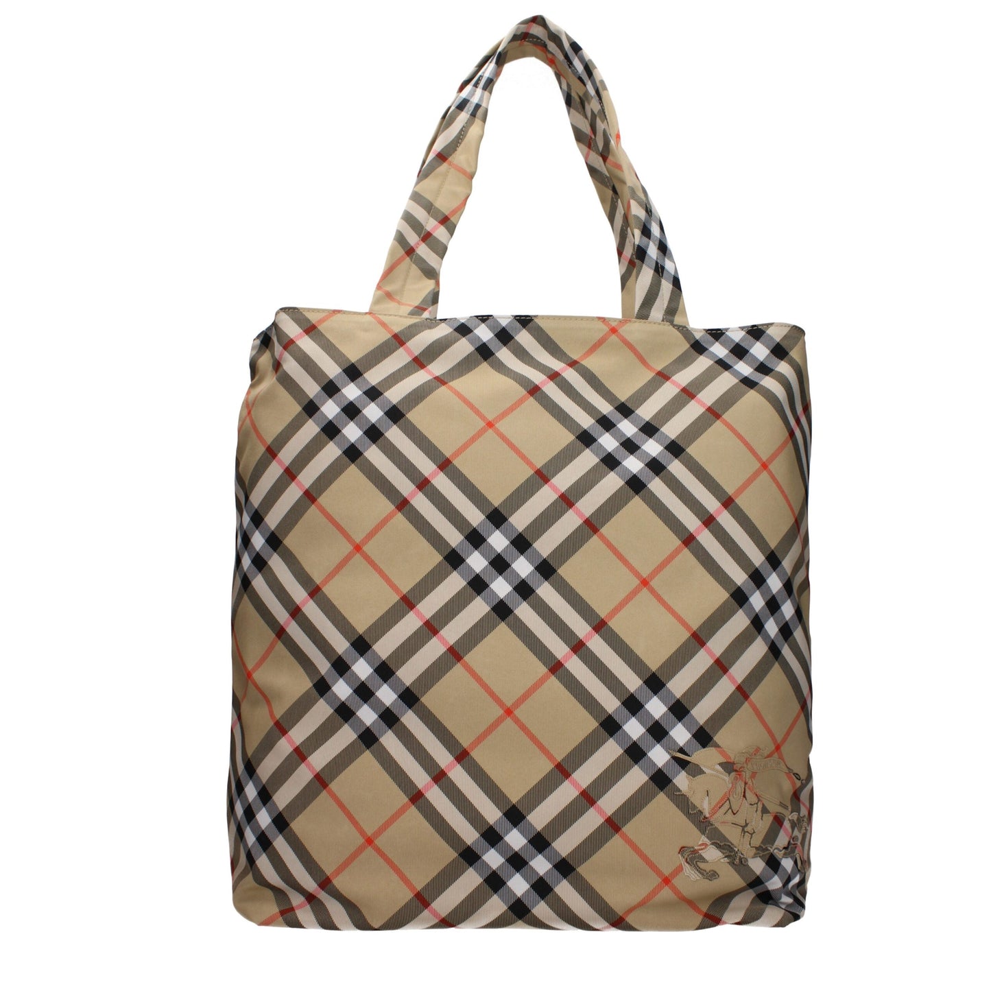 Bolso de Hombro Burberry de Tela Beige