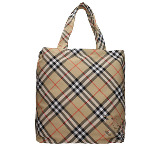 Bolso de Hombro Burberry de Tela Beige