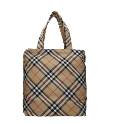 Bolso de Hombro Burberry de Tela Beige