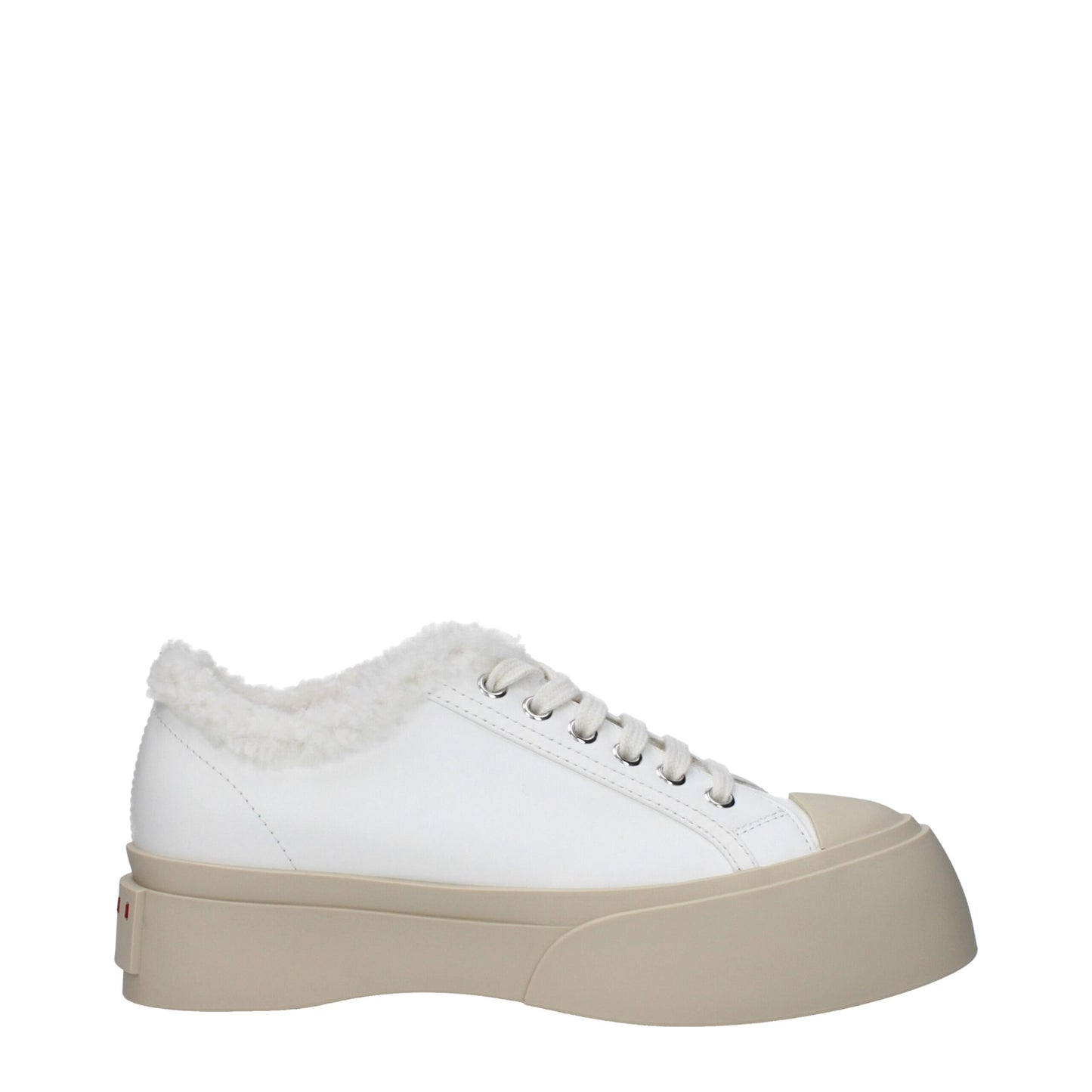 Zapatillas bajas Marni de cuero blanco
