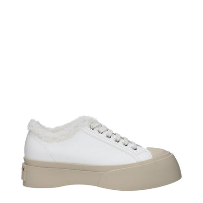 Zapatillas bajas Marni de cuero blanco