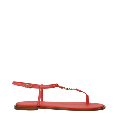 Sandalias de cuero rosa tipo chancla Christian Dior