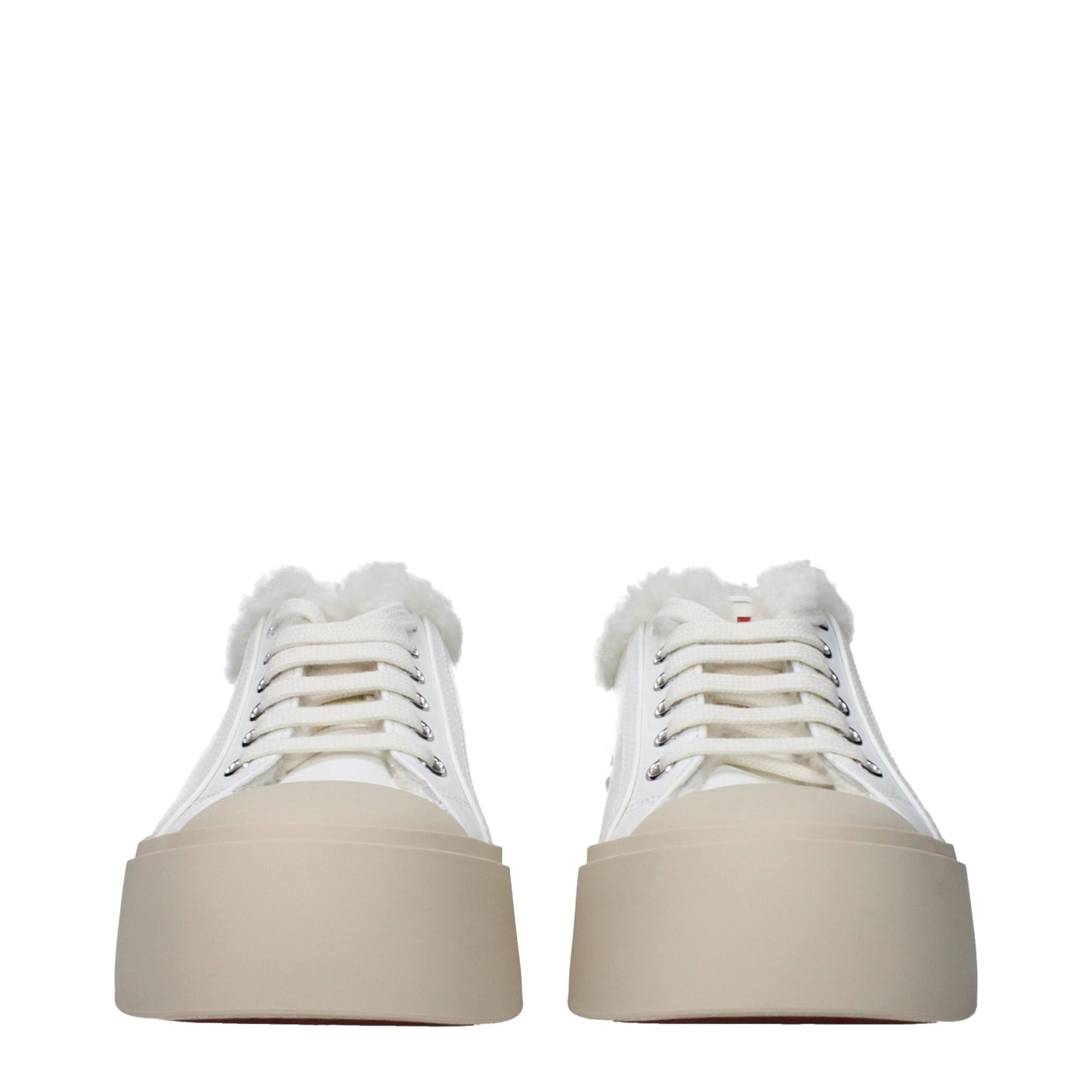 Zapatillas bajas Marni de cuero blanco